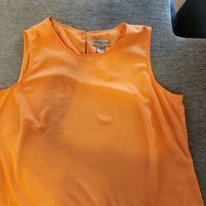 Notations Orange Sleeveless Top 1X
